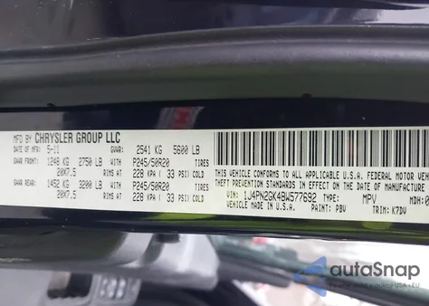 2011 Jeep Liberty Sport z USA, uszkodzony, nr VIN 1J4PN2GK4BW577692